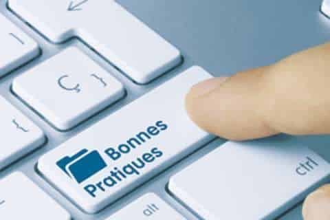 image montrant un clavier avec une touche bonne pratique