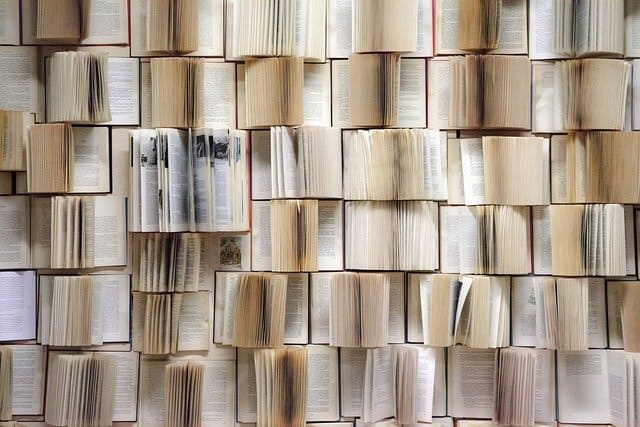 image montrant un mur de livres